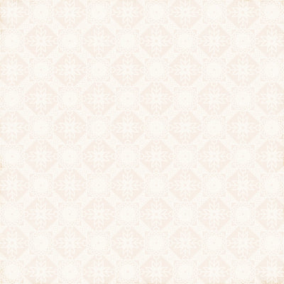 Side B - white on off-white lacey quilt mosaic pattern