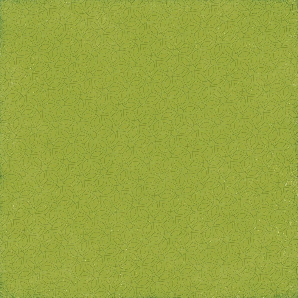Side B - lime green abstract floral background