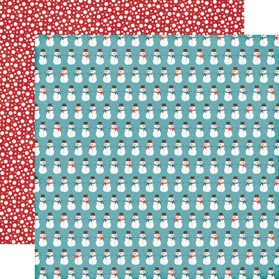 Snowman Friends - 12x12 double-sided patterned paper with winter theme - Echo Park Paper