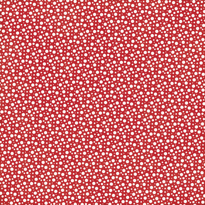 12x12 patterned paper with lots of snowballs on red background - Echo Park Paper