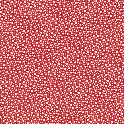 12x12 patterned paper with lots of snowballs on red background - Echo Park Paper