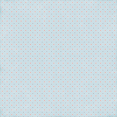 Side B - tiny snowflakes in red and blue on light blue background