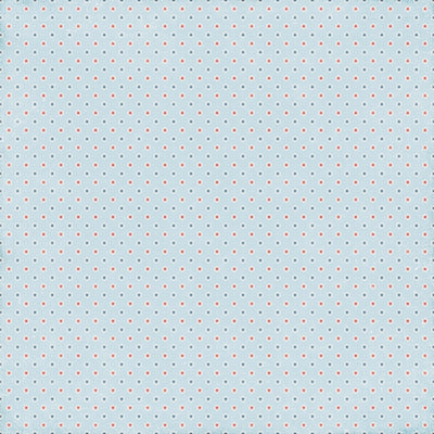 Side B - tiny snowflakes in red and blue on light blue background