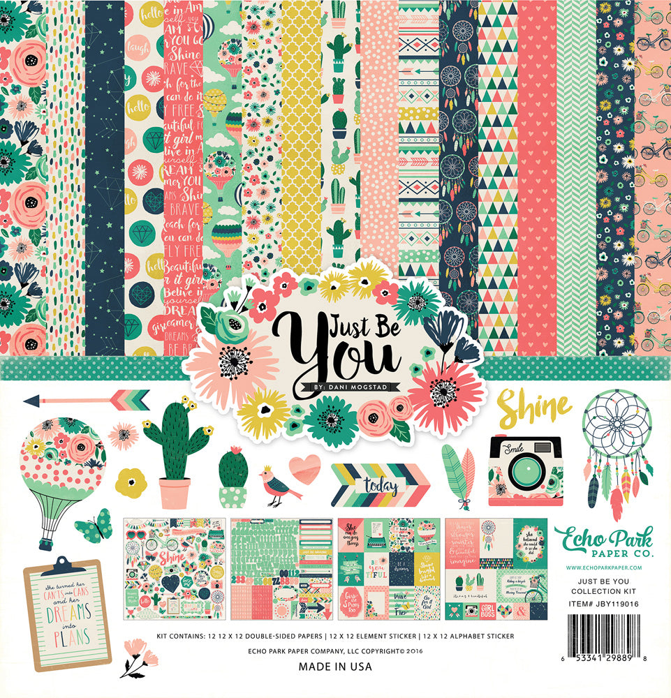 JUST BE YOU 12x12 Cardstock Collection Kit by Echo Park Paper Co.