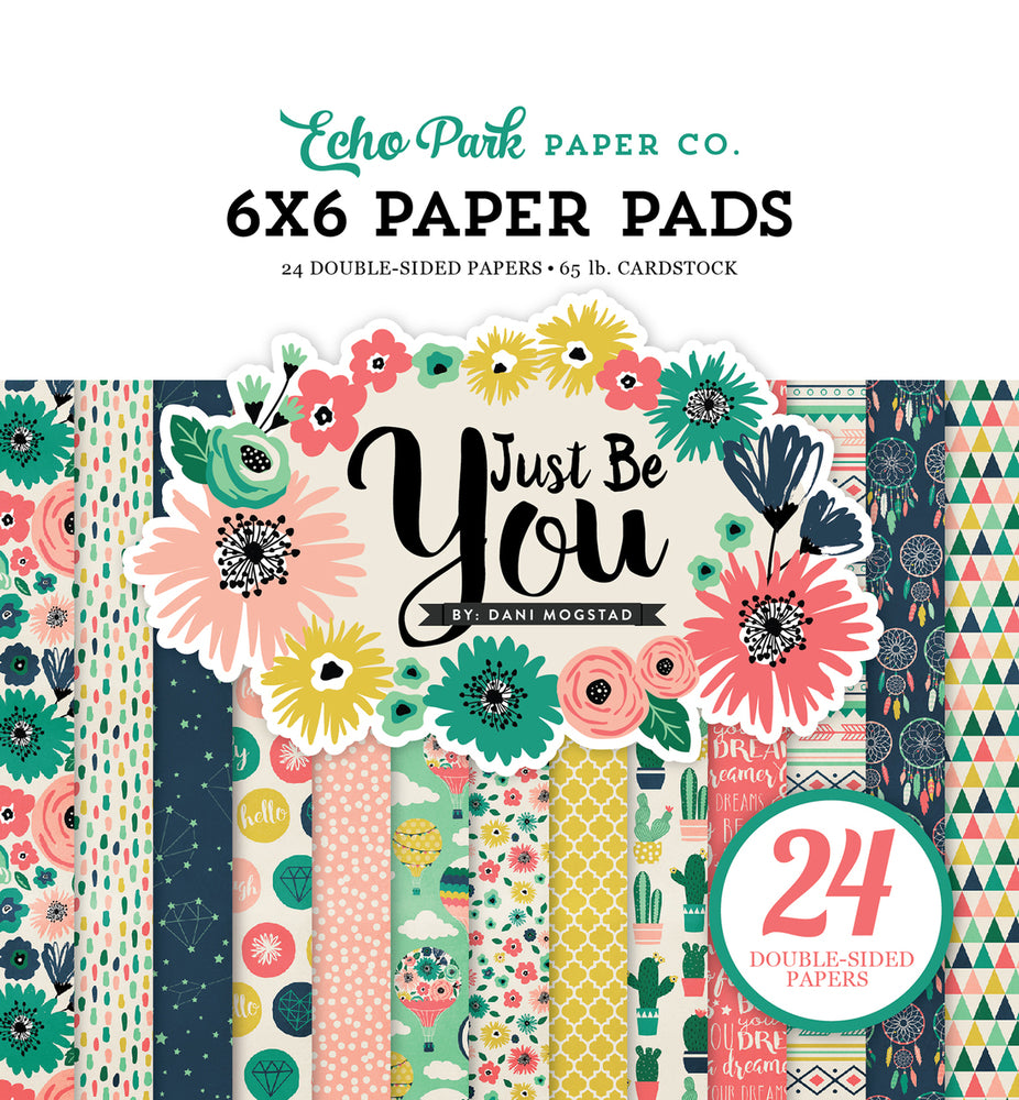 JUST BE YOU 6x6 Paper Pad with 24 double-sided pages by Echo Park Paper Co.