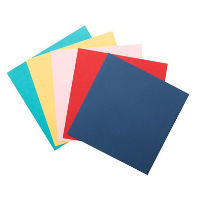JEWEL TONE SMOOTH VARIETY PACK_60 sheets_textured cardstock_10 colors__American Crafts_344851_fan