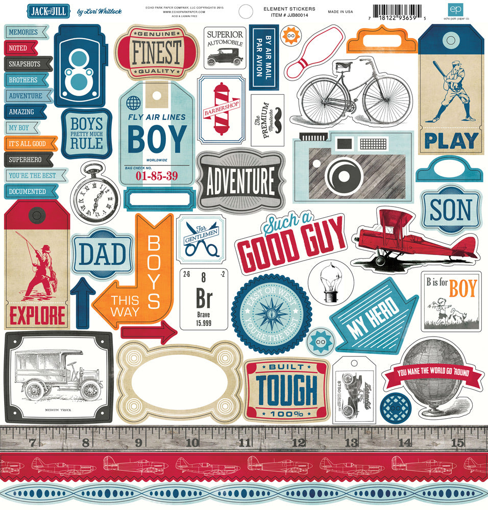 JACK AND JILL - BOY 12x12 Collection Kit - Echo Park