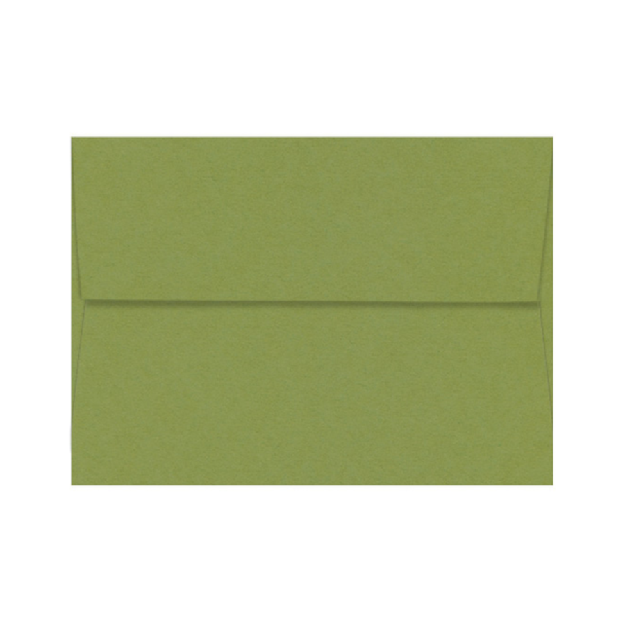 JELLY BEAN GREEN - olive green Pop-Tone invitation envelope  with square flap envelope