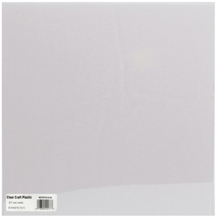 Grafix Craft Plastic Sheets 12x12 25-pkg-clear .007