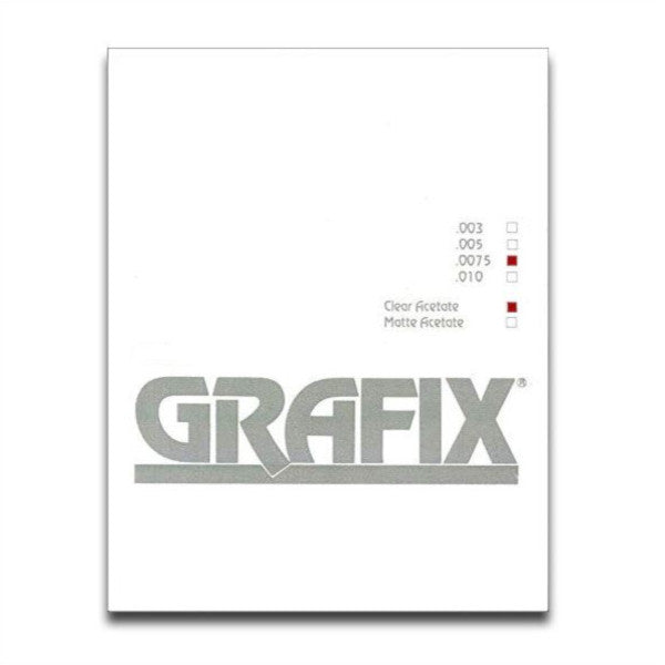 Grafix Clear Acetate sheets - .0075 thickness -singles and 10 packs