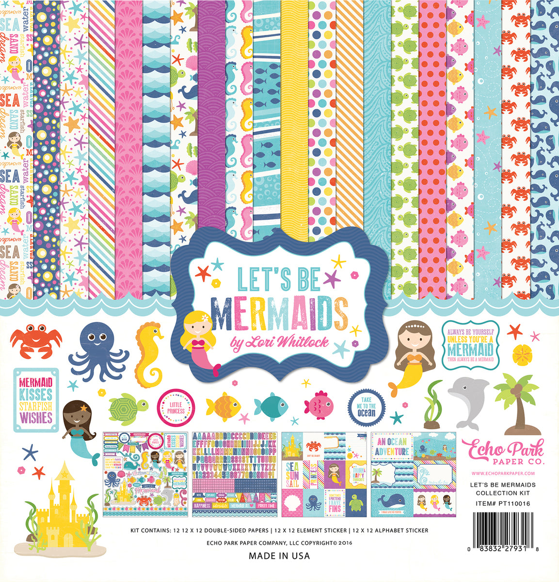 Let's Be Mermaids 12x12 collection kit from Echo Park Paper