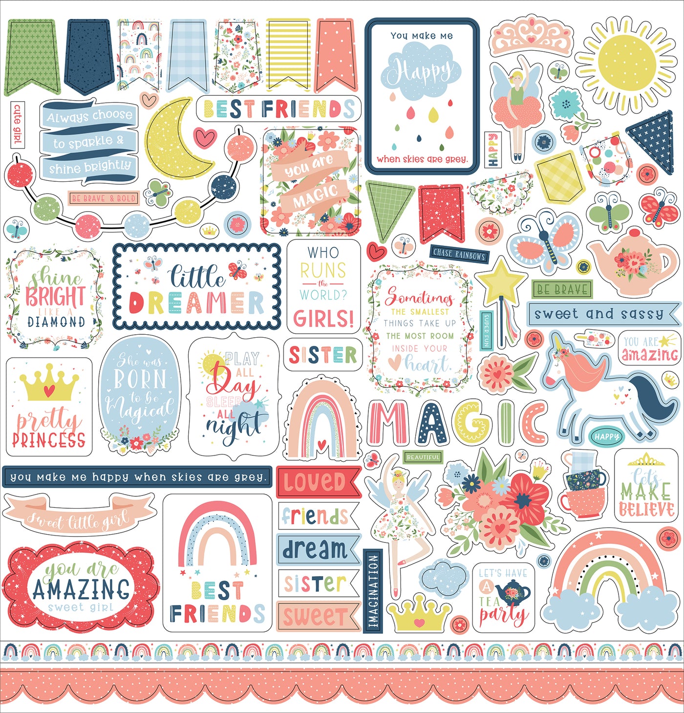 LITTLE DREAMER GIRL 12x12 Collection Kit - Echo Park
