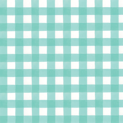 12x12 pastel teal checkboard patterned paper from Echo Park Paper