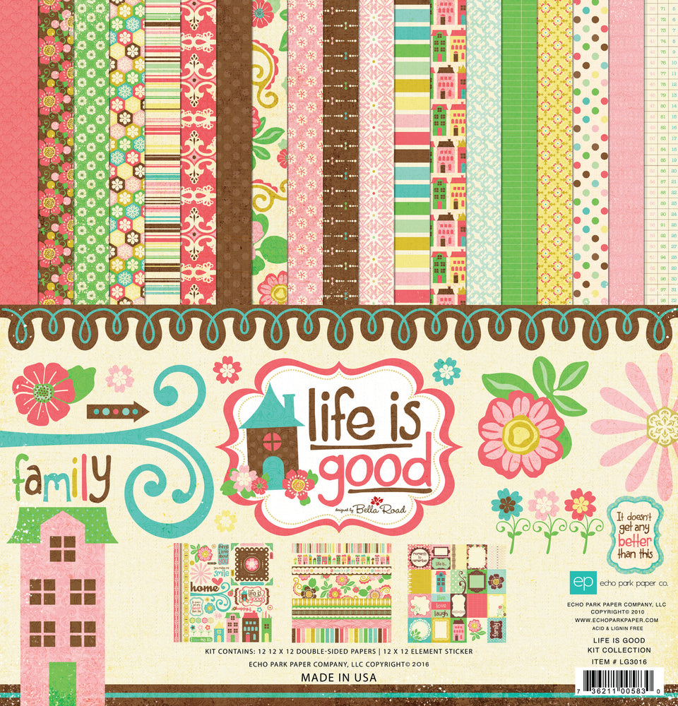 LIFE IS GOOD 12x12 Page Collection Kit from Echo Park Paper Co.