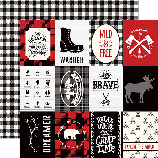 3x4 Journaling Cards - 12x12 double-sided cardstock coordinates with Little Lumberjack Collection by Echo Park Paper