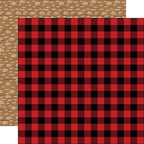Buffalo Plaid - 12x12 double-sided cardstock coordinates with Little Lumberjack Collection by Echo Park Paper