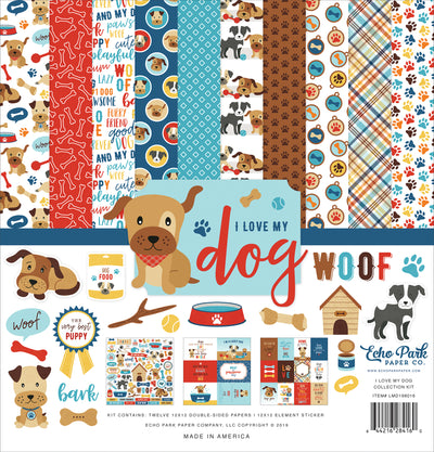 Fun page kit collection for dog lovers everywhere. Perfect phrases and images that evoke memories of Fido, or Spot or, well, you know . . . dog houses, chewing bones, paw prints, and on and on.