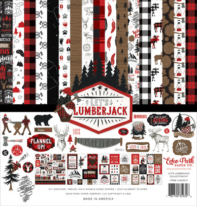 Let's Lumberjack 12x12 collection kit from Echo Park Paper