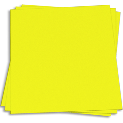 LIFT-OFF LEMON - bright yellow 12x12 smooth cardstock - Neenah Astrobrights collection