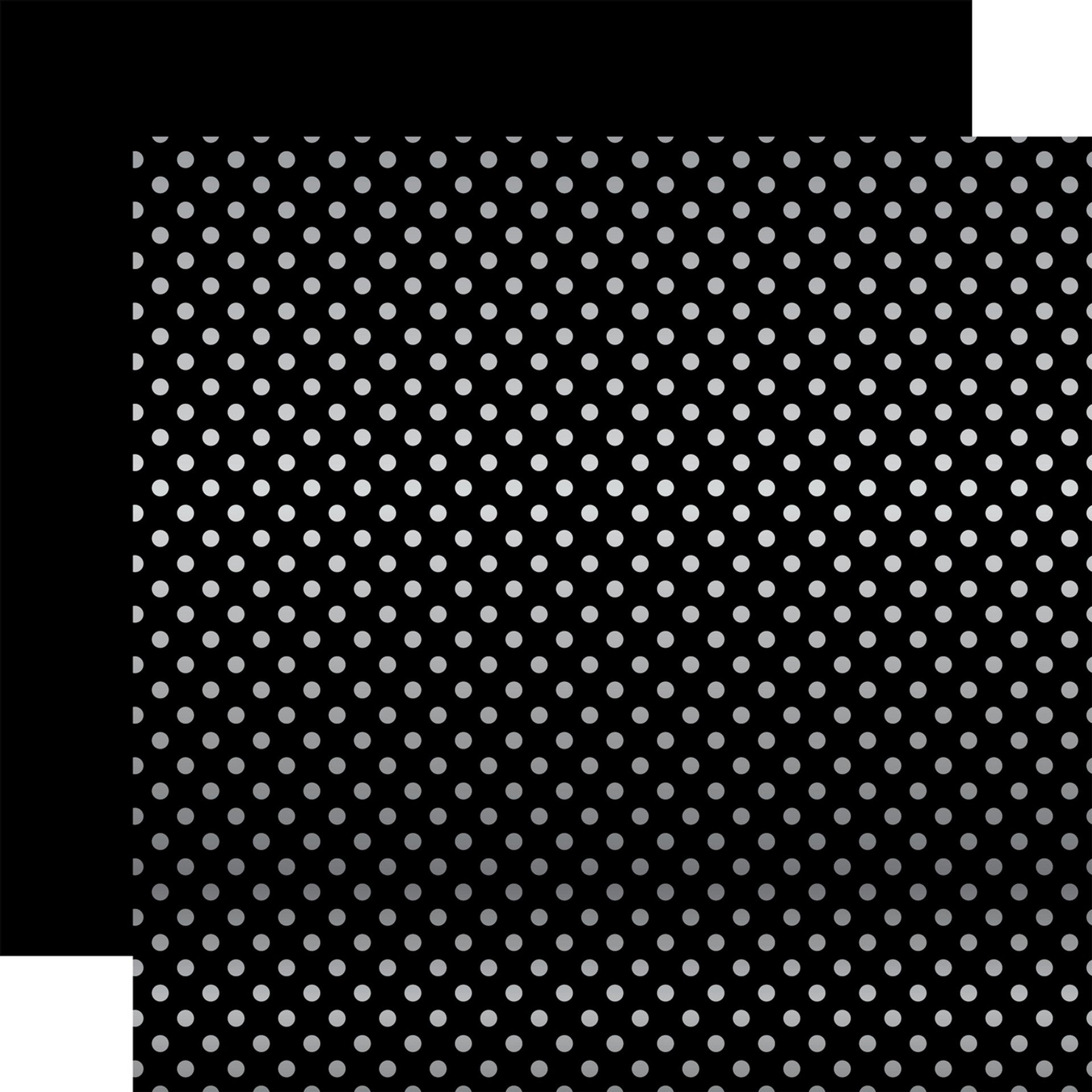 BLACK SILVER FOIL DOT 12x12 Dots & Stripes Cardstock The 12x12