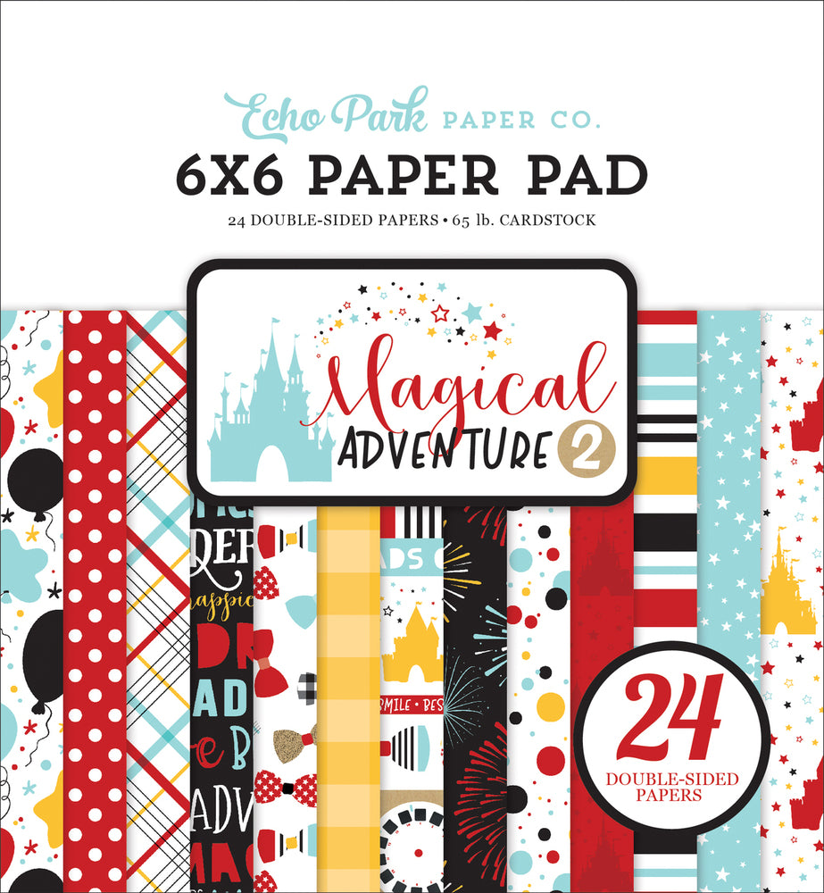 MAGICAL ADVENTURE 2 - 6x6 Paper Pad with 24 double-sided pages by Echo Park Paper Co.