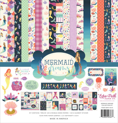 Mermaid Dreams - 12x12 collection kit with element sticker - Echo Park Paper