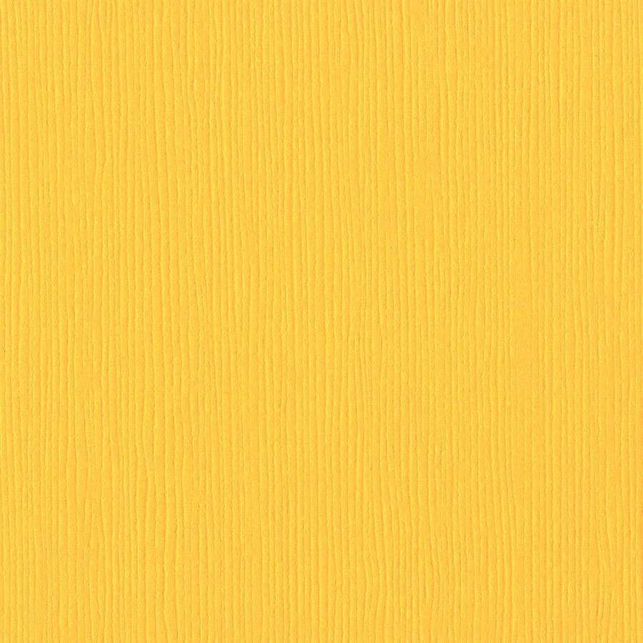 Bazzill Basics MEXICAN POPPY yellow cardstock - 12x12 inch - 80 lb - textured scrapbook paper