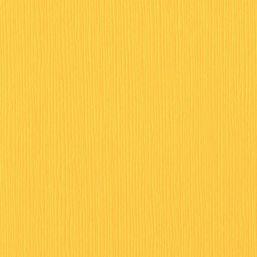 Bazzill Basics MEXICAN POPPY yellow cardstock - 12x12 inch - 80 lb - textured scrapbook paper