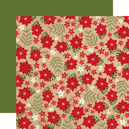 Holiday Floral 12x12 double-sided cardstock from My Favorite Christmas Collection by Echo Park Paper Co.