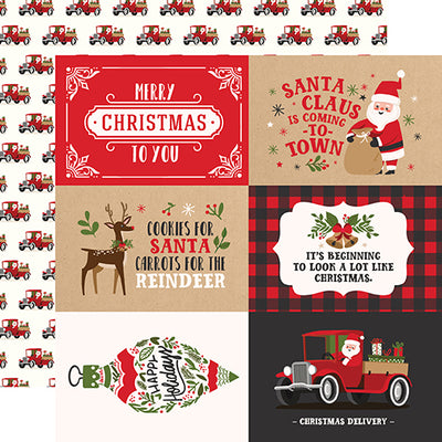 4x6 Journaling Cards - 12x12 double-sided cardstock from My Favorite Christmas Collection by Echo Park Paper Co.