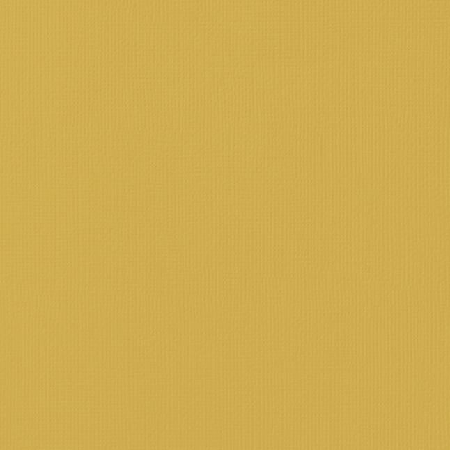 MUSTARD yellow cardstock - 12x12 inch - 80 lb - textured scrapbook paper - American Crafts