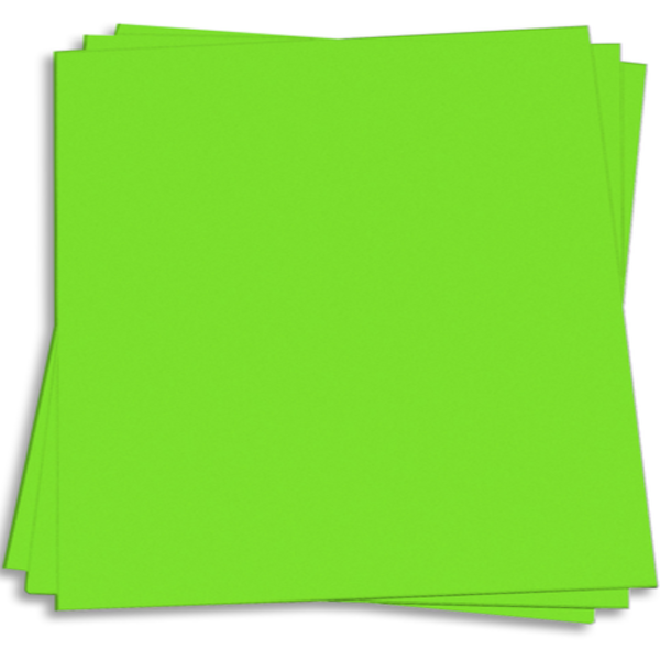 MARTIAN GREEN - neon green 12x12 smooth cardstock - Neenah Astrobrights collection
