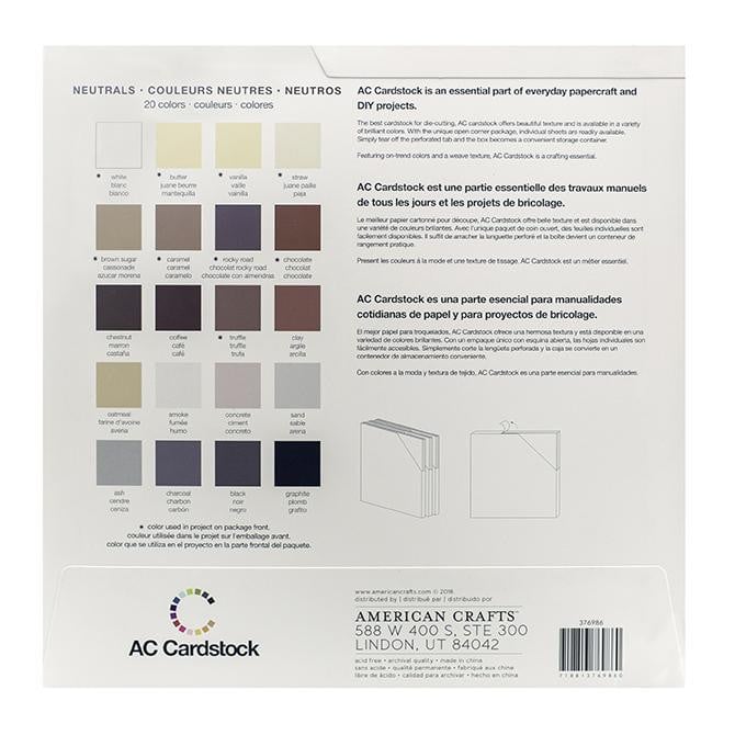 NEUTRALS VARIETY PACK_60 sheets_textured cardstock_20 colors__American Crafts_376986_reverse