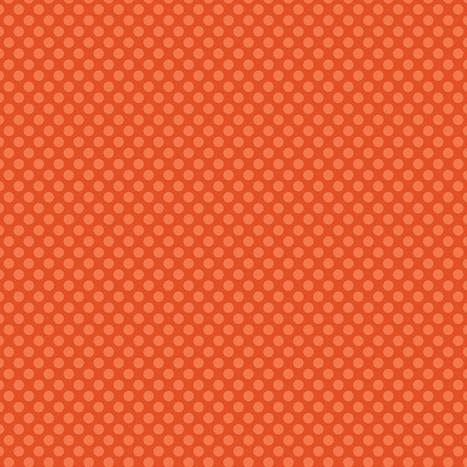 12x12 patterned paper with light orange dots on an orange background, white reverse, archival quality from core'dinations.