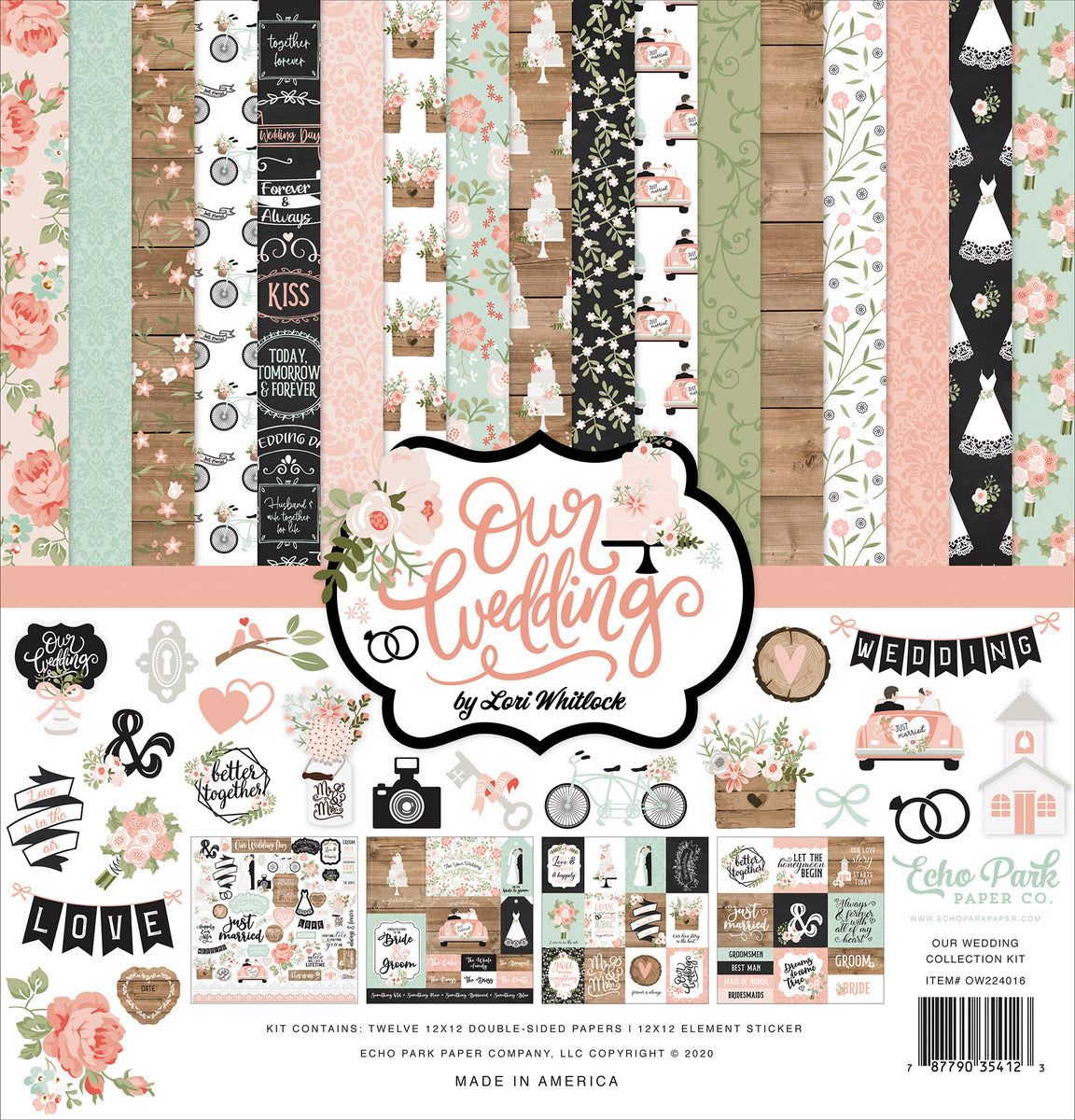 Our Wedding 12x12 collection kit from Echo Park Paper