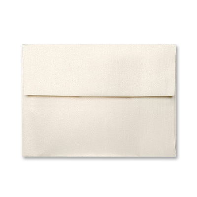 OPAL Stardream Envelope: A cream square-flap, invitation style envelope with a fine mica coated metallic finish.