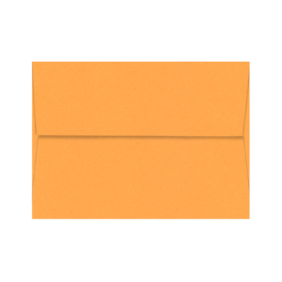 ORANGE FIZZ - tangerine colored Pop-Tone invitation envelope  with square flap envelope