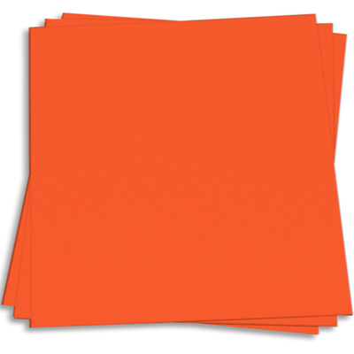 ORBIT ORANGE - orange 12x12 smooth cardstock - Neenah Astrobrights collection