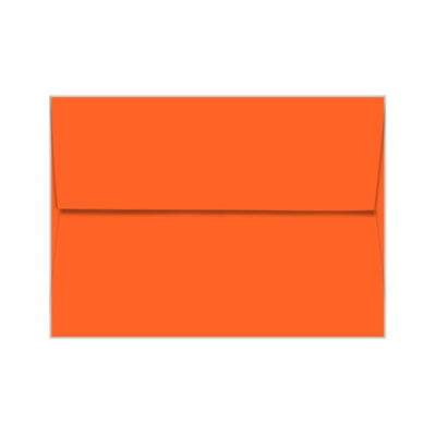 ORBIT ORANGE Neenah Astrobrights envelope with square flap