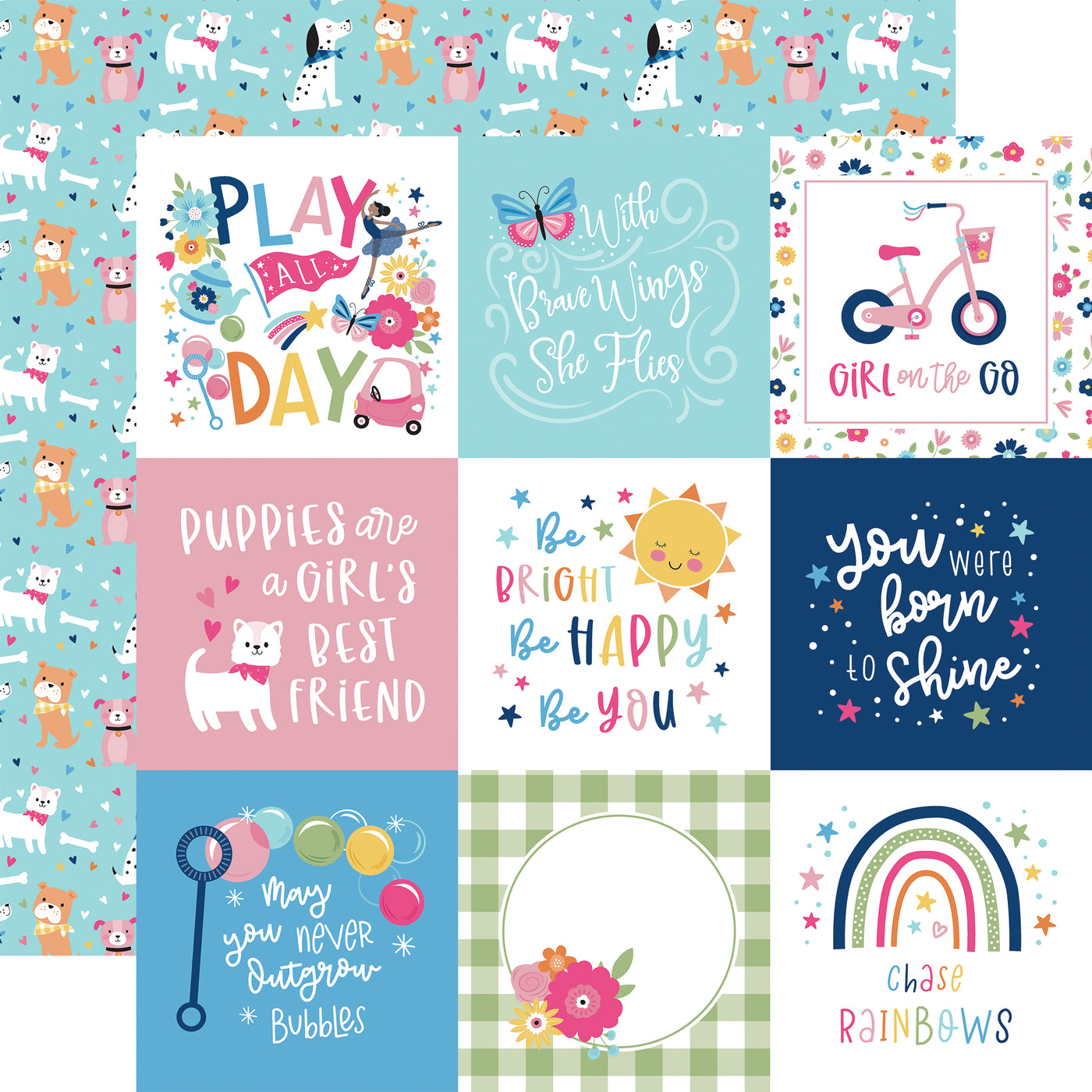 PLAY ALL DAY GIRL 12x12 Collection Kit - Echo Park