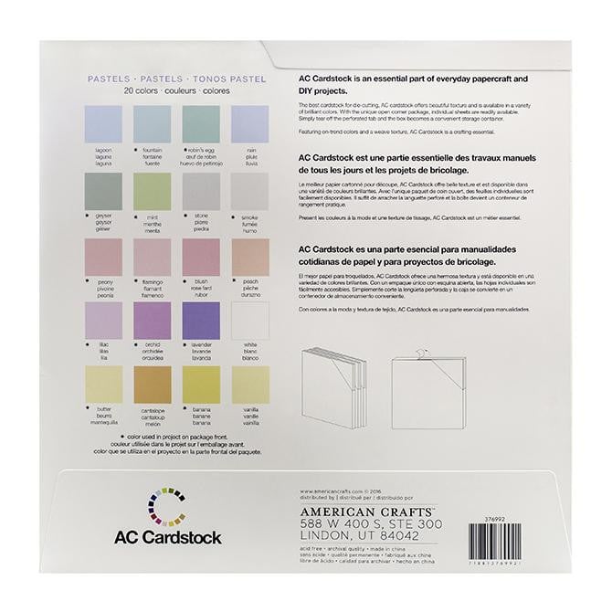 PASTEL VARIETY PACK_60 sheets_textured cardstock_20 colors__American Crafts_376992_reverse