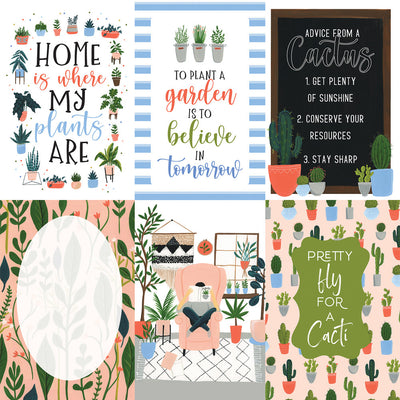 PLANT LADY 4X6 JOURNALING CARDS - 12x12 Double-Sided Patterned Paper - Echo Park