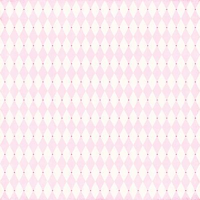 Side B - pastel pink and off-white harlequin pattern