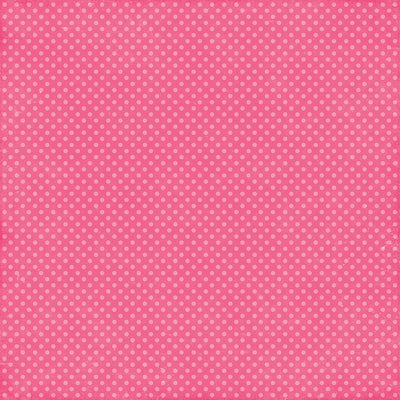 Side B - polka dots in pink on a dark pink background