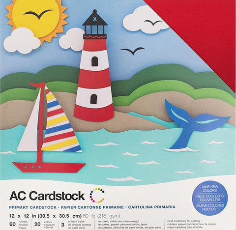 American Crafts Variety Cardstock Pack 12X12 60 Pkg - Earthtones