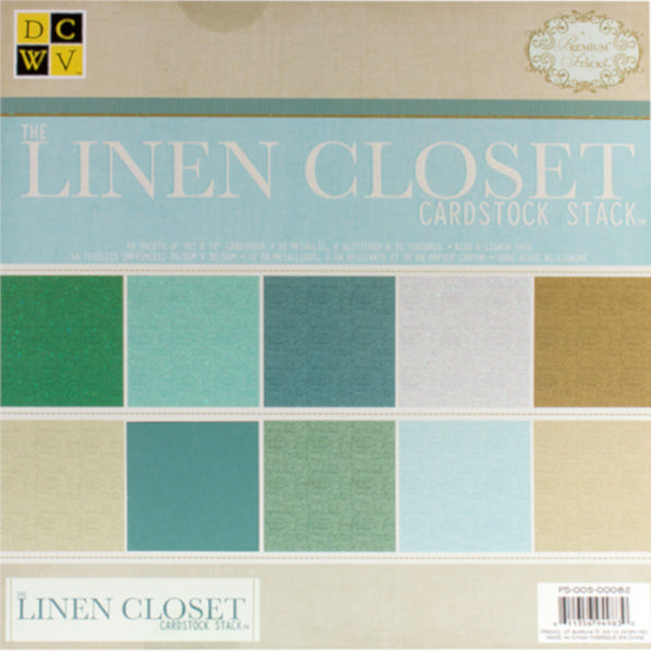 LINEN CLOSET SOLIDS - 48 sheet 12x12 cardstock stack - Die Cuts With a View