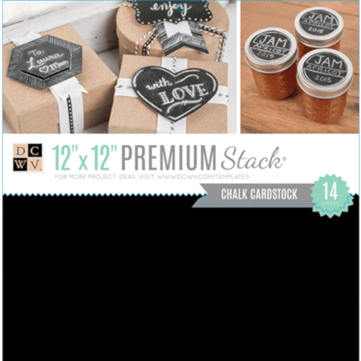 CHALKBOARD Cardstock - 14 sheet premium stack from Die Cuts With a View