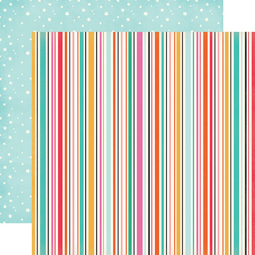 "Streamers" 12x12 double-sided designer cardstock is part of PARTY TIME collection kit by Echo Park Paper Co.
