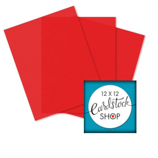 Glama Natural RED translucent vellum - 8½ x 11 sheets