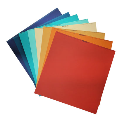 retro rainbow vintage inspired cardstock color pallette